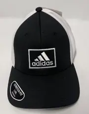 ADIDAS MENS GOLF CAP 2 STRETCH FIT BLACK / WHITE SIZE L/XL