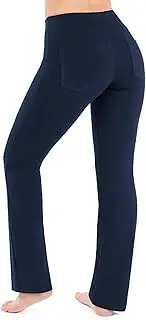 [NIRLON] Yoga Pants Women Best Black Leggings Straight Leg 28"/30"/32"/34" Inseam Length Regular & Plus Size