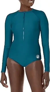 [Body Glove] Women's Standard Long Sleeve Zip Front Paddle Suit with UPF 50+