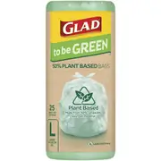 Glad To Be Green 50% Plant Based Kitchen Tidy Bags Large 25 pack