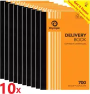 NEW 10x Olympic #700 Delivery Book Duplicate CARBONLESS 200x125mm 50 Leaf 142799
