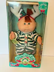 Vintage 1998 Cabbage Patch Kids Doll Holiday Baby Reindeer Special Edition