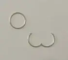 Solid 925 Sterling Silver Hoop Sleepers Earrings: 5 sizes! Made in Australia!