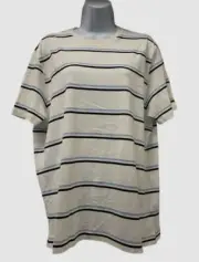 $95 Neiman Marcus Woman's Blue Linen Crewneck Short Sleeve T-Shirt Top Size L