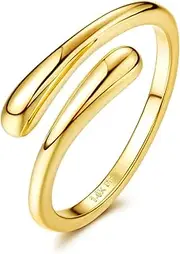 [FASHGOOD] 14k Gold Fillled Toe Rings for Women Gold Open Ring Simple Hug Gold Toe Rings Adjustable Toe Rings Summer Beach Jewelry