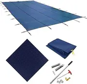 14-ft x 28-ft Rectangular In Ground Pool Safety Cover - Blue