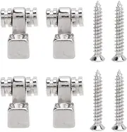 Jiayouy 4Pcs Roller String Trees Guitar String Guide String Retainer with Screws for Fender Strat Stratocaster Tele Telecaster Style Electric Guitar Parts Replacement Silver