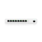 Ubiquiti UISP Switch, 8-Port GbE Switch w/ 27V Passive PoE, For MicroPoP Applications, 110W PoE Budget, Fanless, Layer 2 Switching,