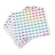 Capital Letter Stickers, Alphabet XS Round Self-Adhesive Reflective 10 Sheets
