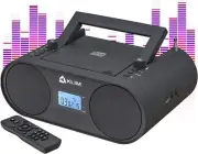 KLIM Boombox B4 CD Player Portable Audio System - New 2024 - AM/FM Black