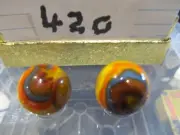 MIND BLOWING MATCHED PAIR OF 2003 JABO SUPERMAN MARBLES MINT 10