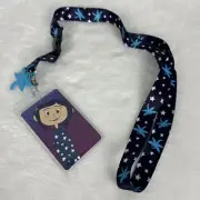 New Coraline Dragonflies Stars Lanyard Rubber Charm ID Badge Holder Loungefly