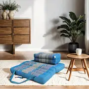 [MANGO TREES] Foldable Meditation Cushion Zafu&Zabuton Set Kapok Filled