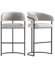 Manhattan Comfort Set of 2 Augusta Barstools