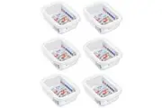 6PK Lemon & Lime Yorkshire Durable Glass Fresh Lock Food Storage Container 1.5L