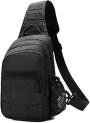 [TEGOOL] Tactical Sling Bag,Shoulder Messenger Molle Bag,Chest Bag,Casual Office Tactical Satchel,Small Tool Backpak,Outdoor Day Pack Suitable Carrying ipad,Smart Phone,Wallet Daily