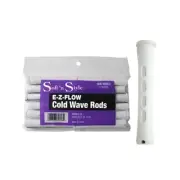 ST-356-WHLO BEAUTY SALON EZ COLD WAVE HAIR PERM RODS - 1 DOZEN WHITE LONG