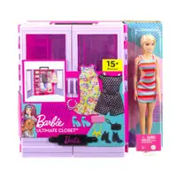 在飛比找蝦皮購物優惠-正版 Mattel 全新 Barbie 芭比手提衣櫥擴大版(