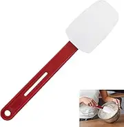 High Temp Silicone Spatulas, Heat Resistant Spatula Spoon for Cooking, Heat Resistant Rubber Spatula Commercial Heavy Duty Silicone Scraper Spatula with Handle for Kitchen Baking Cooking(26cm, Red)