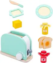 Totority Cooking Toy for Boys and Girls 1 Set of Wooden Simulation Bread Maker Imitation Bread Maker Safe Educational Toy