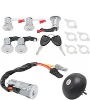 Lock Cylinder for Vauxhall Movano 1998-2010, Lock Cylinder Kit Start Steering Lock Ignition Barrel Switch 7701471591/7701471592