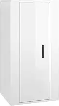 Wall Mounted TV Cabinet - High Gloss White 40x34.5x80 cm, Engineered Wood TV Unit for Living Room, Space-Saving & Modern Design