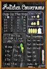 KITCHEN CONVERSION CHALKBOARD - REFRIGERATOR PHOTO MAGNET - INCREDIBLE!