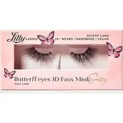 Lilly Lashes Butterfl'eyes 3D Faux Mink Half Lashes Sassy, Black