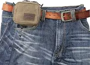 diodrio Belt Pouch for Men Women YKK Zippers EDC Pouch, Belt Bag Waist Pack for Hiking, Water Resistant, Waxed Canvas, Olive