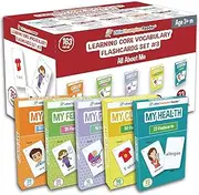 Set 3 Flash Cards for Toddlers - 163 Feelings & Emotions, Body Parts, Family, Clothing and Health Flash Cards - Learning for Baby Toddler Preschool Kindergarten
