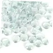 1LB Clear Flat Glass Marbles, Vase Filler Crystals Gemstones Pebbles Clear-1