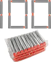 WALWAL 100 PCS Suction Darts Foam Bullet Refill Pack - Compatible with N-Strike, Modulus, AccuStrike Elite Series - Safe Foam Ammunition for Kids, Teens, and Adults(Gray)