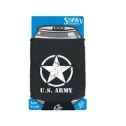 Us Army - Funny Novelty Stubby Holder With Base