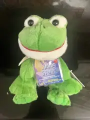 Russ Shining Stars Green Frog Plush Stuffed Animal Toy NWT