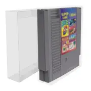 2x NINTENDO NES GAME CARTRIDGE - CLEAR PROTECTIVE BOX PROTECTOR DISPLAY CASE