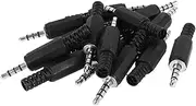 uxcell Household DIY 3.5mm Stereo Audio 4 Pole Male Jack Adapter Solder Connector 15pcs