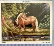 Printed needlepoint tapestry Canvas Only Orchidea 40x50 Cm Unicorn