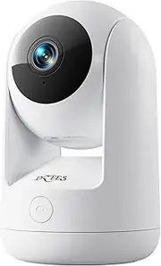 [Dzees] Pet Camera Indoor Security Camera No Subscription, 2K 360° WiFi Camera, Wired Dog Pet Camera with Phone App, MagicPix Night Vision, Calls, 2-Way Audio, 24/7, Motion Tracking, Privacy, 2.4Ghz