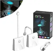 Toilet Lights Inside Toilet,Toilet Light Motion Sensor,Toilet Lights Inside Toilet Motion Sensor,Toilet Bowl Night Light Motion Activated,16 Colors Toilet Bowl Light with Star Projection Light (2pcs)