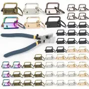 50 Pcs 1 Inch Key Fob Hardware with Key Fob Fliers Keychain Hardware Kit