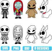 NIGHTMARE BEFORE CHRISTMAS SVG, DESIGNS BUNDLE, CUT FILES, SVG for Cricut
