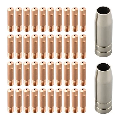42PCS Contact Tips and Gas Nozzles Set for MIG MAG Welding Torch and Replace