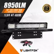 20Inch OSRAM Led Light Bar Combo Beam Work Driving Lamp + 23" Plate Frame 4WD