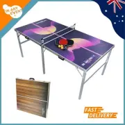 PORTABLE TABLE TENNIS SET - 183cm Folding Ping Pong Table With Unique Graphics