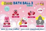 Nintendo Kirby Figure Toy in The Fizzy Bath Bomb Bath Salt 3 Pack