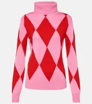 [Perfect Moment] Perfect Moment Intarsia wool turtleneck sweater AU 16 multicoloured