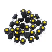 mxuteuk 30pcs Self-Lock Micro Push Button Switch DC 12V 0.5A 2Pin...