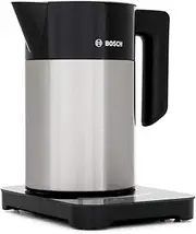 Bosch Sky TWK7203GB 7 Variable Temperature settings & KeepWarm function, Cordless Kettle, 1.7 Litres, Black/Silver