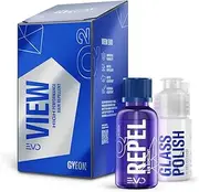 GYEON Quartz Q² View - Ceramic Coating for Glass - Increased Visibility - Extremely Hydrophobic - Ultra Hard 9H sio2 Ceramic Car Coating - Self Cleaning Repels Water and Contaminants - Ceramic Shine