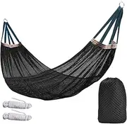 Camping Hammocks for Adults | Mesh Hammock Swing for Camping - Lightweight Outdoor Furniture Tree Swing for Balcony Patio Relaxation Travel Backpacking Backyard Hiking Vacations